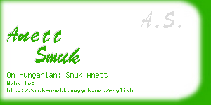 anett smuk business card